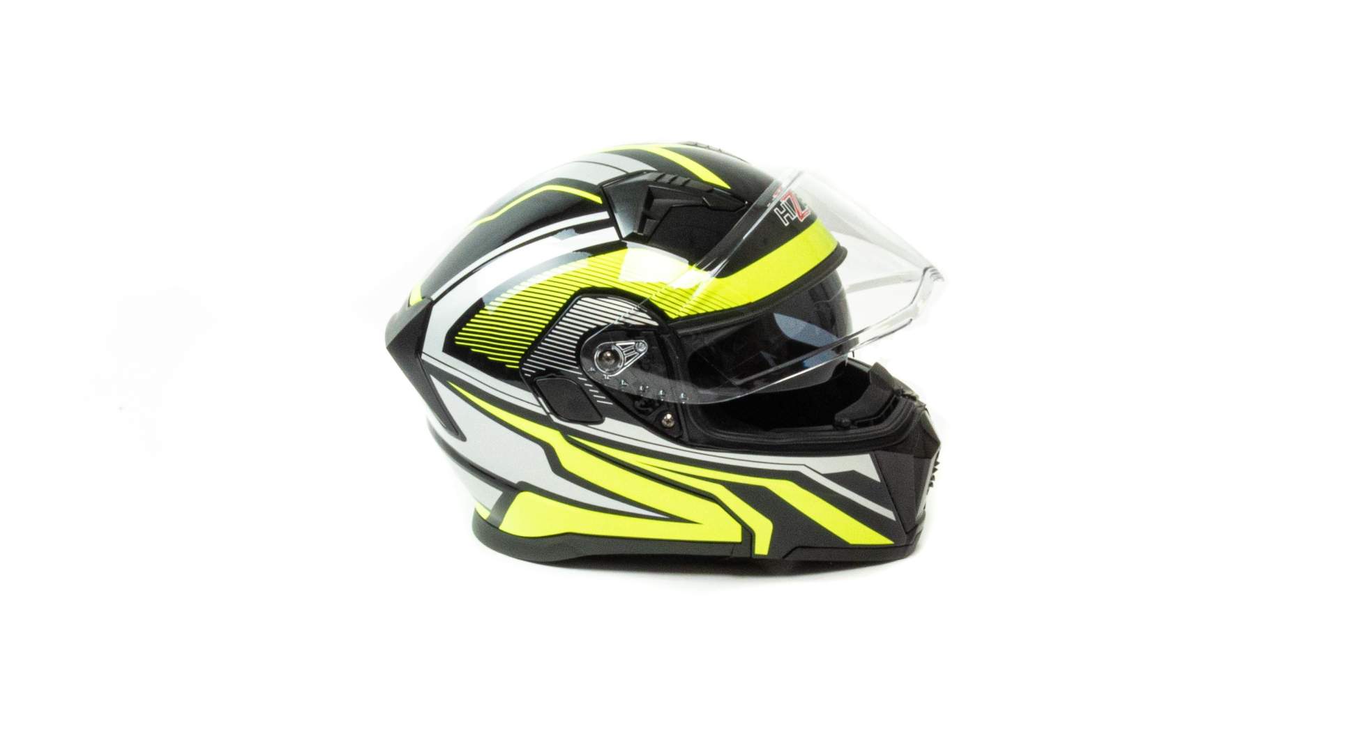 Шлем мото модуляр HIZER J5906 №1 (XL) black/neon yellow (2 визора)